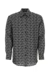 Burberry Long Sleeve Shirt With All-over Monogram Print