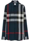 Burberry Long Sleeve Summerton Shirt In Blue