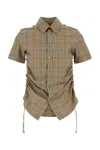 Burberry Camicia In Popeline Ricamato  Donna In Brown