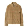 Burberry Plaid Corduroy Overshirt Chest Pocket In Brown