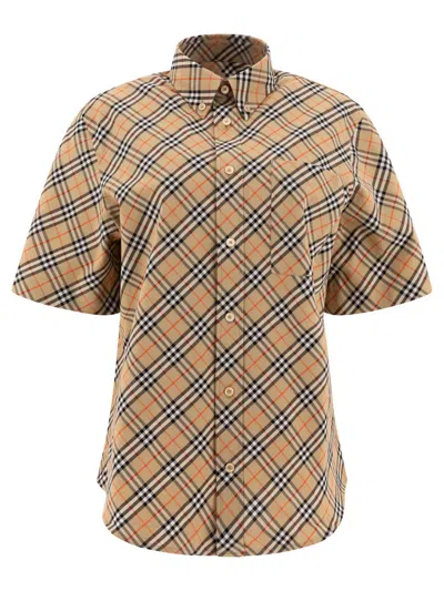 Burberry Shirts In Beige