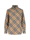 Burberry Check Cotton Shirt In Beige