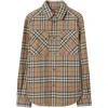 Burberry Relaxed Check-patch Sweatshirt In Beige