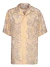 Burberry Beige Print Silk Shirt In Beige