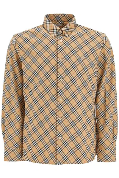Burberry Classic Tartan Pattern Beige Shirt In Neutrals