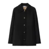 Burberry Wool Overshirt In Black