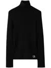 Burberry Ekd Wool Cashmere Turtleneck Sweater In Black