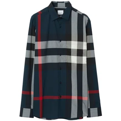 BURBERRY SHIRTS BLUE, RED