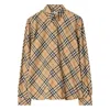 Burberry Roan Relaxed Fit Check Cotton Flannel Shirt Clothing In Brown