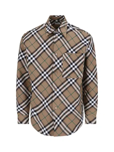 Burberry Shirts In Brown
