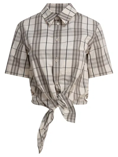 Burberry Camicia In Popeline Ricamato  Donna In Cotton