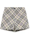 Burberry Check Deck Shorts In Lichen Ip Check