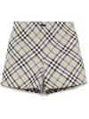 Burberry Check Deck Shorts In Lichen Ip Check