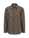 Burberry Check Long-sleeve Button-down Shirt In Linden Ip Check