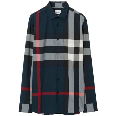 Burberry Shirts In Blue