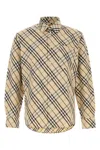 Burberry Check Shirt With Button-down Collar And Chest Pocket In Multicolor