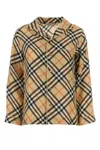 Burberry Check Print Silk Shirt In Multicolor