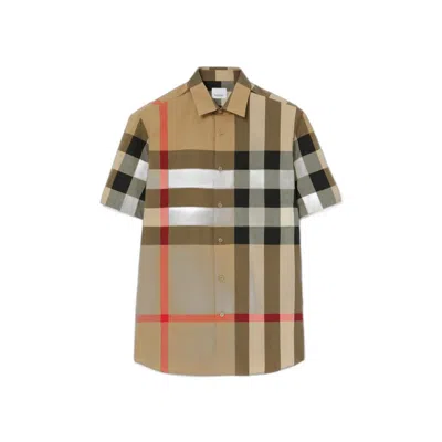Burberry Shirts In Neutrals/brown