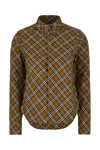 Burberry Ered Shirt With Button-down Collar In Oxide Ip Check