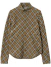 Burberry Ered Shirt With Button-down Collar In Oxide Ip Check