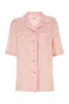 Burberry Ekd Jacquard Silk Pyjama Shirt In Pink