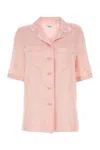 Burberry Ekd Jacquard Silk Pyjama Shirt In Pink