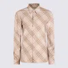 Burberry Shirts Stone Grey Ip Check In Multi