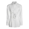 Burberry Striped Shirt With Belt In White