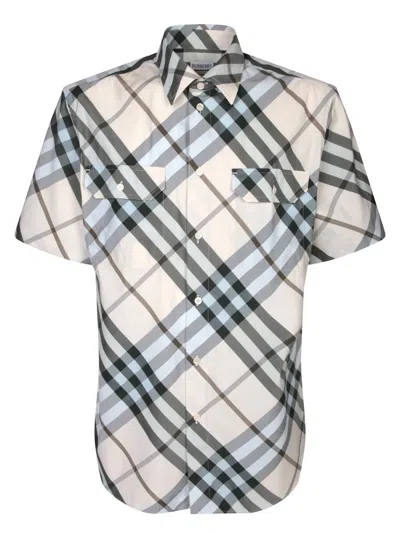 Burberry Short Sleeve Check Design Shirt In Multi