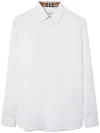 Burberry Long-sleeved Button-up Cotton Shirt In White
