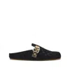 Burberry Strap Patterned Round Toe Rubber Sole Slip-on