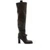 Burberry Leather Soft Stirrup Over-the-knee Boots 85 In Brown