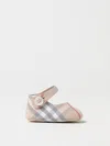 Burberry Check-print Cotton Mary Jane Shoes In Beige