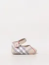 Burberry Beige Mary Jane Ballet Flats For Baby Girl Vintage Check In 鸽子灰色