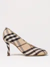 Burberry Archivio Check Baby Pumps In Cream