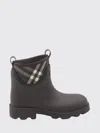 Burberry Ankle Boots Featuring Check Pattern In Gray