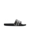 Burberry Check Print Slides In Black