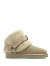 Burberry Chubby Snow Boots In Suede And Beige Shearling In Neutral