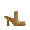 Burberry Highland Perforated Detailed Mules In Yellow