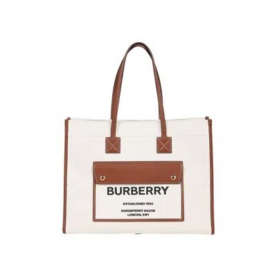 Pre-owned Burberry Shopper Bag 'natural/tan'