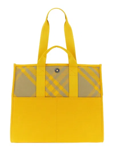 Burberry Shopper Bag In Yellow