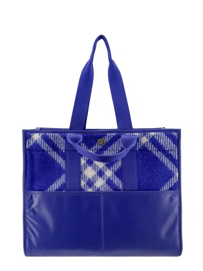 Burberry Shopper Tote Handbag In Blue