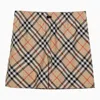 BURBERRY BURBERRY SHORT BEIGE WITH CHECK PATTERN