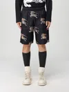 Burberry Check Ekd Silk Shorts In Beige