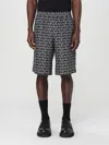 Burberry Printed Silk Bermuda Shorts In Silver