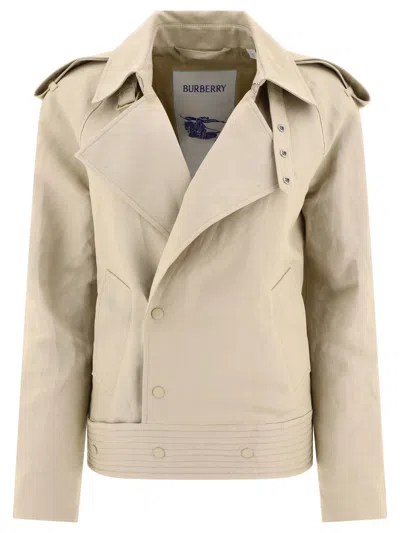 Burberry Bomber Jacket In Beige