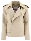 BURBERRY TAN CANVAS TRENCH JACKET FOR WOMEN