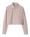 Burberry Vintage Check Cropped Buttoned Shirt In White
