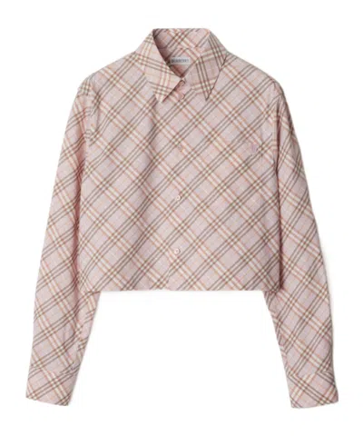 BURBERRY BURBERRY VINTAGE CHECK CROPPED BUTTONED SHIRT