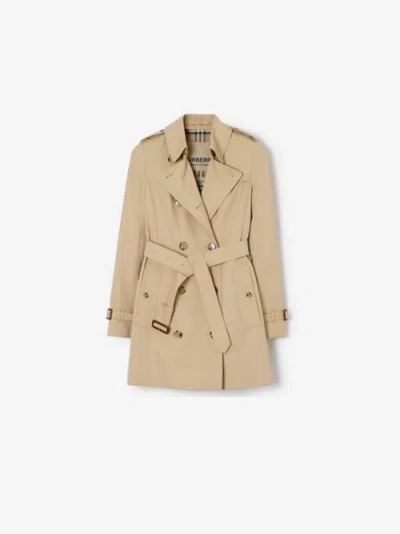 Burberry Short Chelsea Heritage Trench Coat In Honey